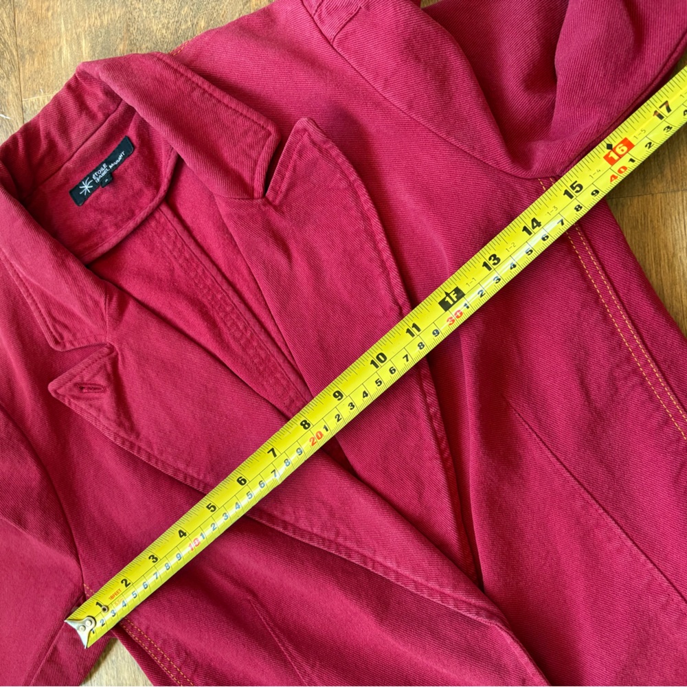 Isabel Marant Étoile Denim Blazer Size 0 Structured Jacket Raspberry - Picture 5 of 10